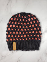 Load image into Gallery viewer, Pritchard Park Beanie - Black with Orange - Large
