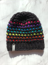 Load image into Gallery viewer, Pritchard Park Beanie - Black Rainbow - Various Sizes