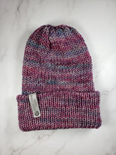 Load image into Gallery viewer, Double Brim Beanie - Purple Pink and Blue Multicolor - Large