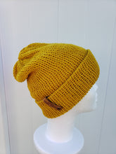 Load image into Gallery viewer, Double Brim Beanie - Alpaca - Mustard Yellow - Various Sizes
