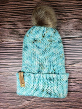 Load image into Gallery viewer, Double Brim Beanie - Light Blue Speckles - X-Large