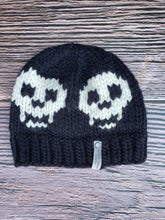 Load image into Gallery viewer, Skulls Hat - Black with Ivory Skulls - Various Sizes