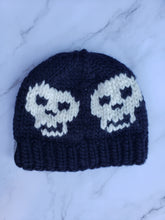 Load image into Gallery viewer, Skulls Hat - Black with Ivory Skulls - Various Sizes