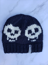 Load image into Gallery viewer, Skulls Hat - Black with Ivory Skulls - Various Sizes