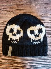 Load image into Gallery viewer, Skulls Hat - Black with Ivory Skulls - Various Sizes
