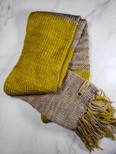 Load image into Gallery viewer, Gift Set - Hat and Scarf - Wool - Yellow Ochre and Grey