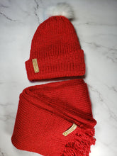 Load image into Gallery viewer, Gift Set - Hat and Scarf - Acrylic - Sparkling Red