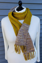 Load image into Gallery viewer, Gift Set - Hat and Scarf - Wool - Yellow Ochre and Grey