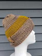 Load image into Gallery viewer, Gift Set - Hat and Scarf - Wool - Yellow Ochre and Grey