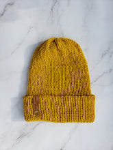 Load image into Gallery viewer, Double Brim Beanie - Alpaca - Mustard Yellow - Various Sizes