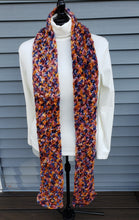 Load image into Gallery viewer, Crush Winter Scarf - Orange, Mauve, and Blue Multicolor