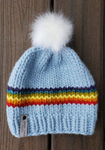 Load image into Gallery viewer, Classic Beanie - Sky Blue Rainbow - Medium