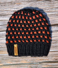 Load image into Gallery viewer, Pritchard Park Beanie - Black with Orange - Large