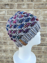 Load image into Gallery viewer, Lotus Flower Beanie - Grey with Multicolor - Medium