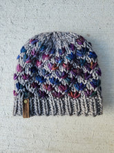 Load image into Gallery viewer, Lotus Flower Beanie - Grey with Multicolor - Medium