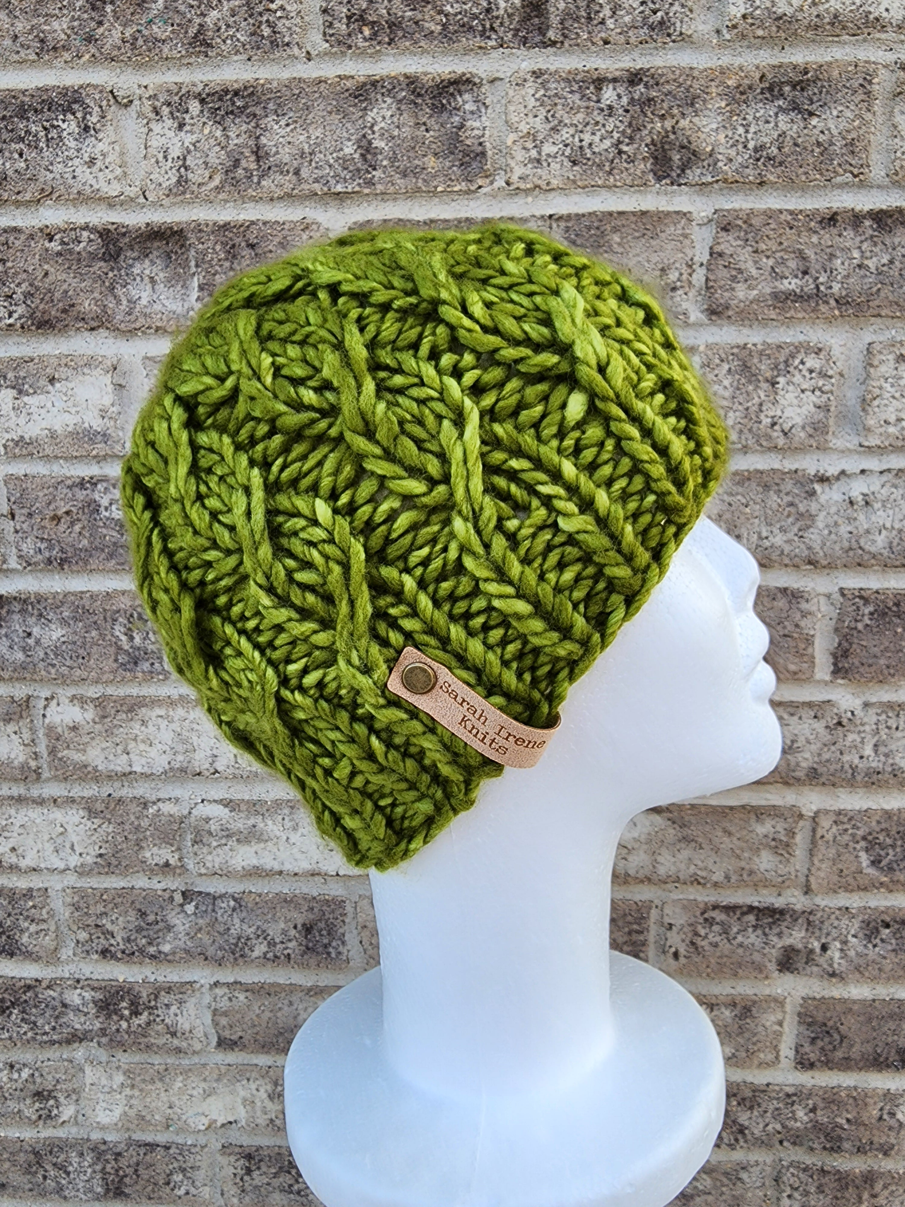 Crochet Hat Green Slouchy Beanie Slouchy Light Green Beanie