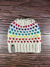 Load image into Gallery viewer, Pritchard Park Beanie - Natural Ivory Rainbow - Large