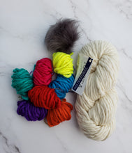 Load image into Gallery viewer, Rainbow Lotus Beanie Yarn Pack - Black or Natural