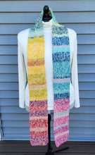 Load image into Gallery viewer, Winter Scarf - Pastel and Bright Stripes
