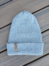 Load image into Gallery viewer, Light grey double bring classic beanie. No pom.
