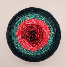 Load image into Gallery viewer, Knitcircus Deck the Halls gradient cake - Fingering weight, 100 grams
