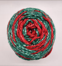 Load image into Gallery viewer, Knitcircus Under the Mistletoe Stripes cake - Worsted weight, 100 grams
