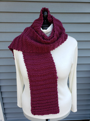 Reddish extra long winter scarf.