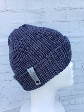 Load image into Gallery viewer, Double brim beanie in grey. No pom.
