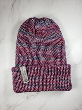 Load image into Gallery viewer, Double Brim Beanie - Purple Pink and Blue Multicolor - Large
