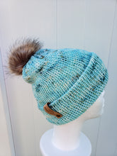Load image into Gallery viewer, Double Brim Beanie - Light Blue Speckles - X-Large
