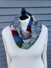Load image into Gallery viewer, Infinity Scarf - Multicolor Blocks and Stripes
