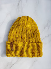 Load image into Gallery viewer, Double Brim Beanie - Alpaca - Mustard Yellow - Various Sizes
