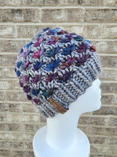 Load image into Gallery viewer, Lotus Flower Beanie - Grey with Multicolor - Medium
