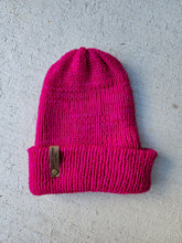 Load image into Gallery viewer, Double Brim Beanie - Fuchsia Pink - Large
