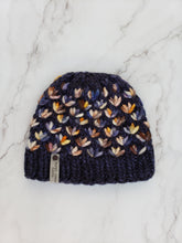 Load image into Gallery viewer, Lotus Flower Beanie - Navy Blue with Yellow Multicolor - Small
