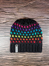 Load image into Gallery viewer, Pritchard Park Beanie - Black Rainbow - Various Sizes
